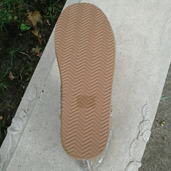 385 Fifth Goldtone Sequin Bootie Slippers - Picture 5 of 7